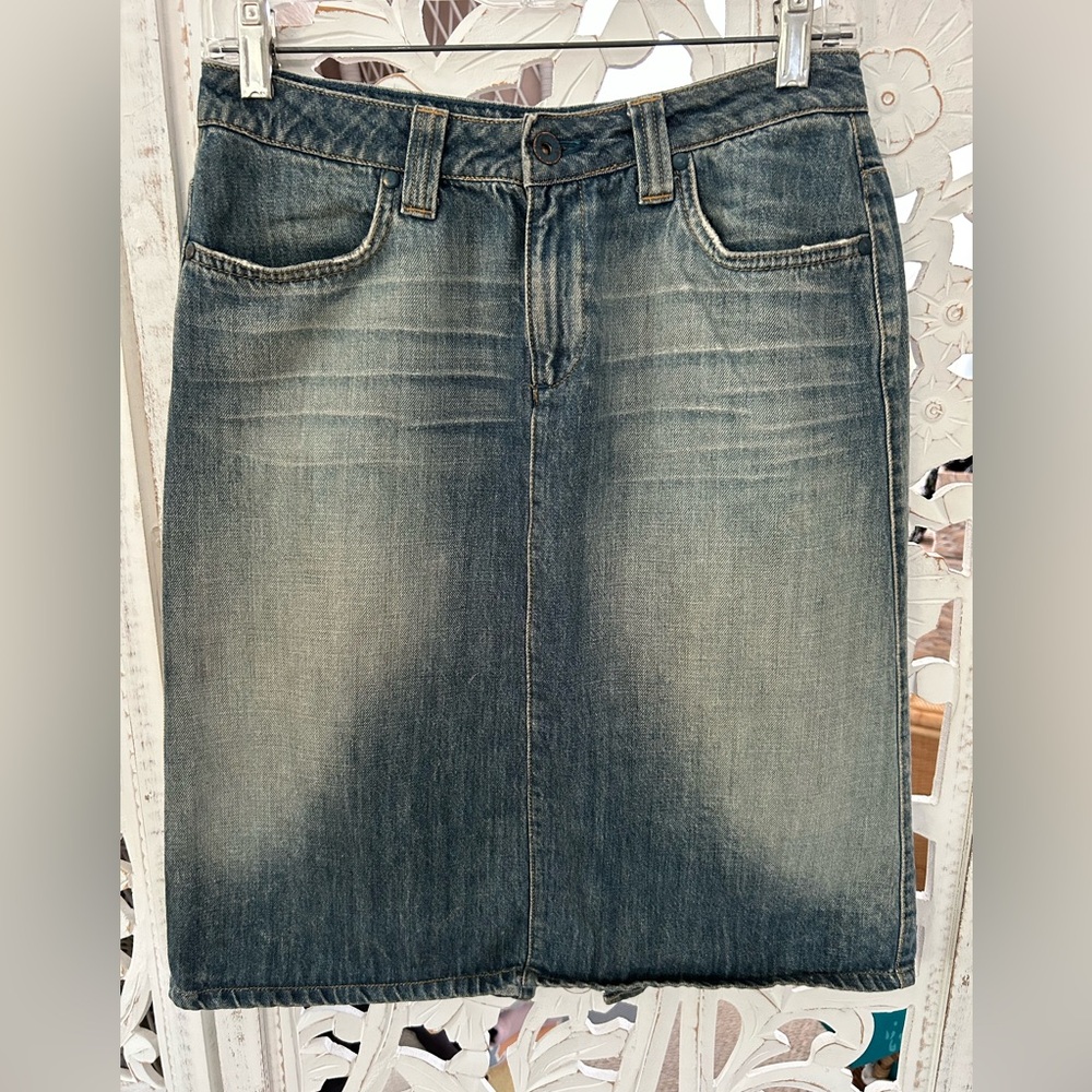 Mavi Blue Vintage Wash Denim Skirt